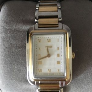 Fendi women’s two tone tank watch